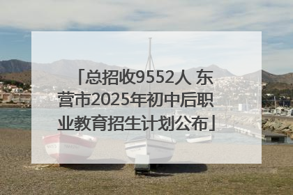 总招收9552人 东营市2025年初中后职业教育招生计划公布